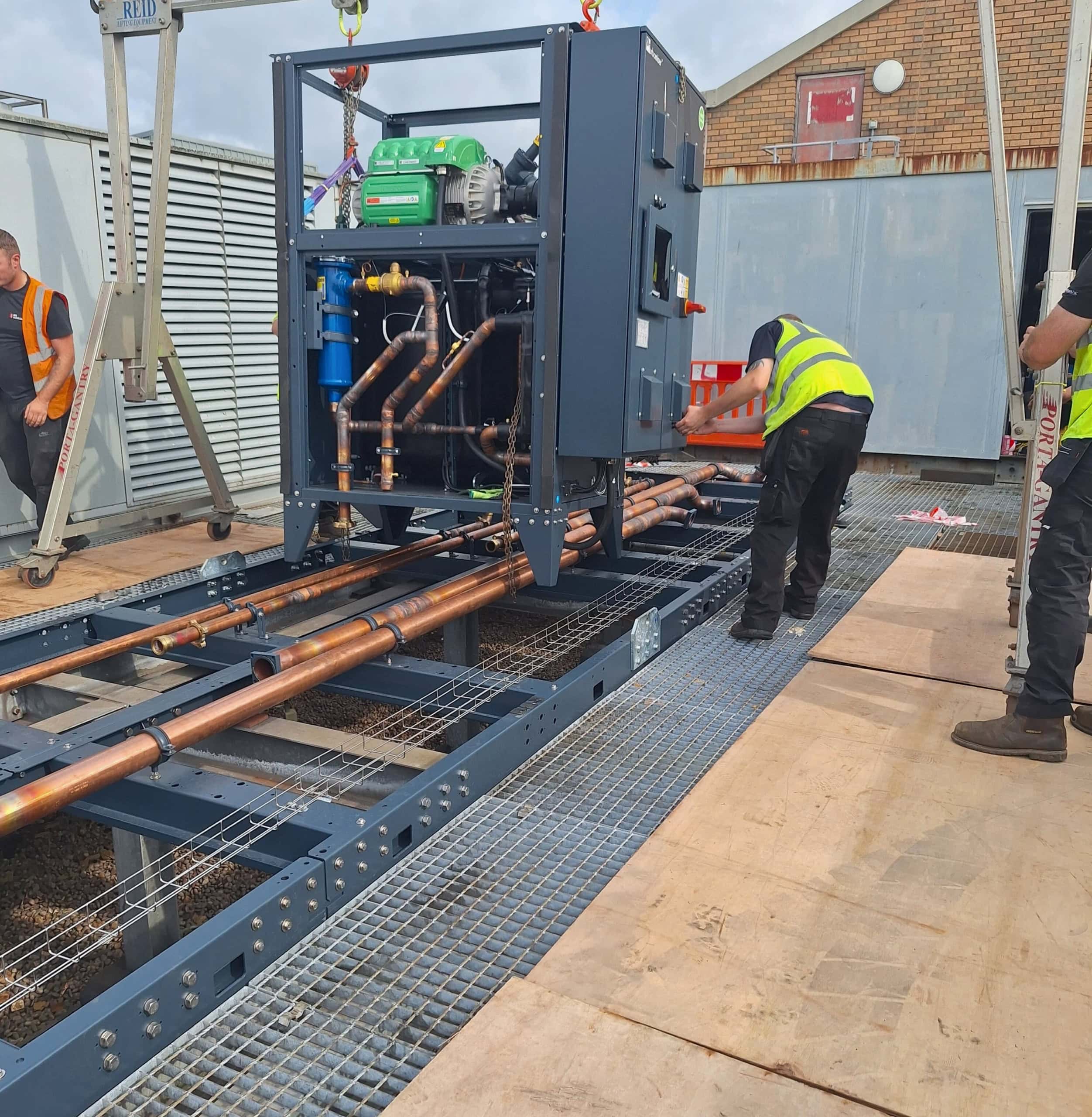 Modular unit Modular installation of Geoclima chiller on John Lewis' rooftop in Glasgow