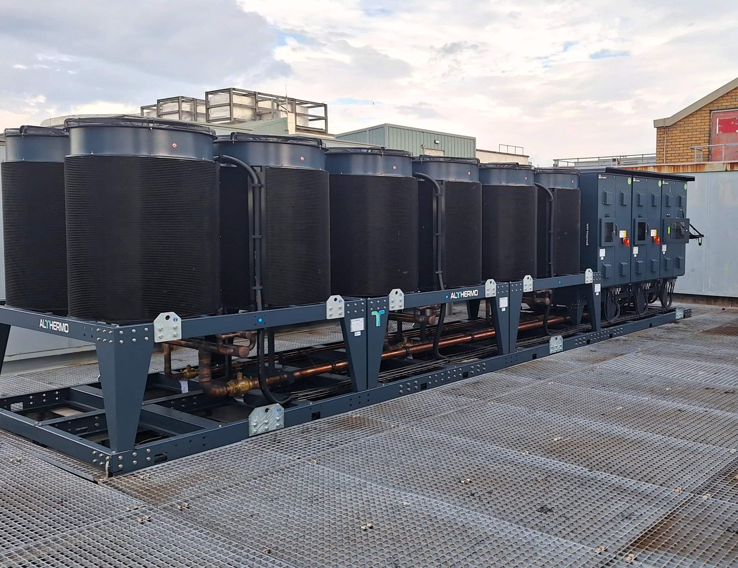 Unit 2 Geoclima chiller on John Lewis' rooftop in Glasgow