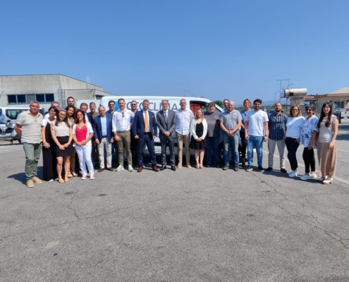 Geoclima team group photo with Stefan Aspman after the acquisition